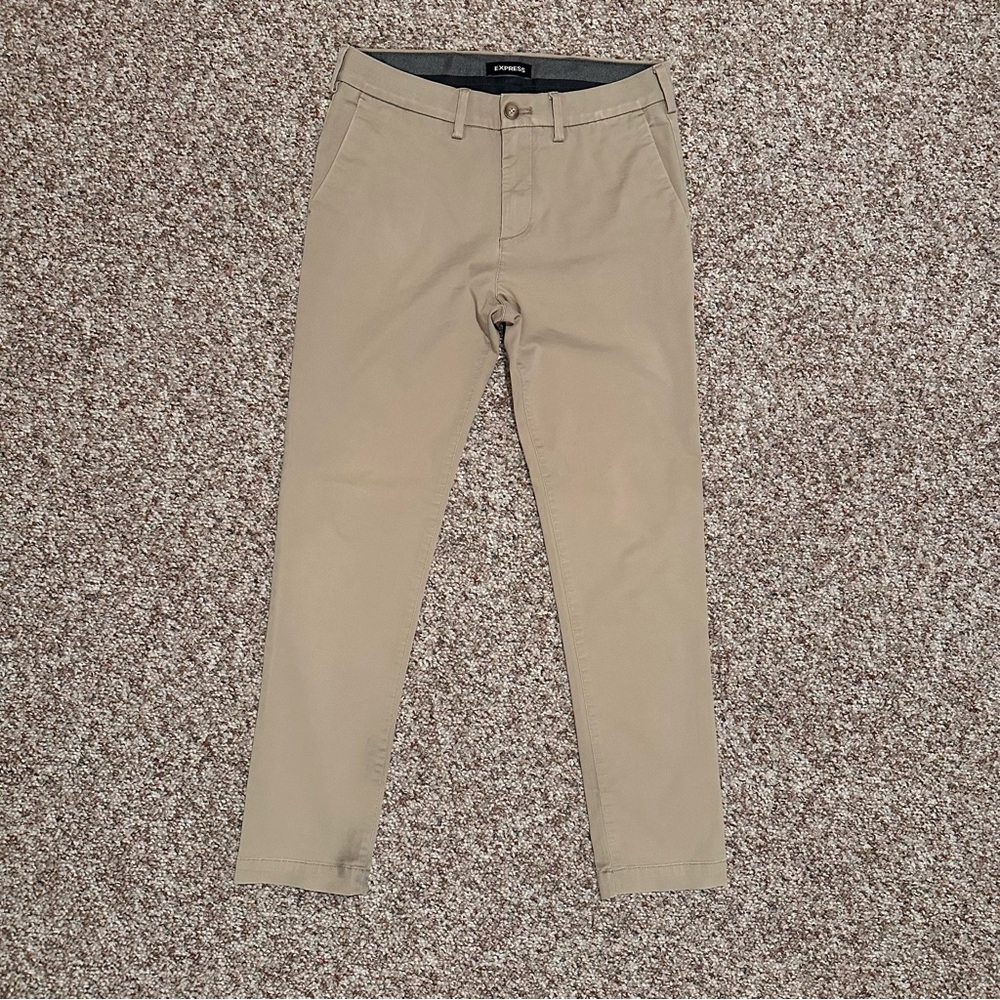 Express Men's Khaki “Skinny” Chinos w/ Stretch 28Wx30L